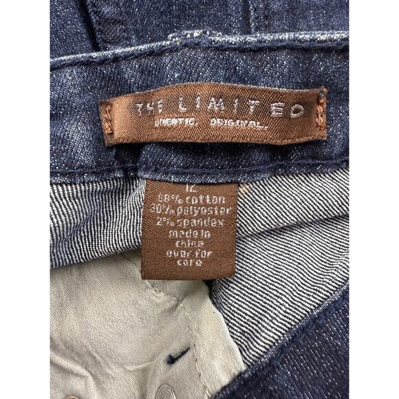 The Limited Authentic Original Jeans Boot Cut Dark Blue Denim Size 12 Mid Rise - Picture 2 of 9